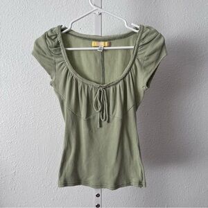 Urban outfitters pretty as a portrait sage green short sleeve